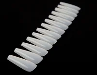 

Free Sample Natural Clear Long Coffin Ballerina Nail Tips 600pcs