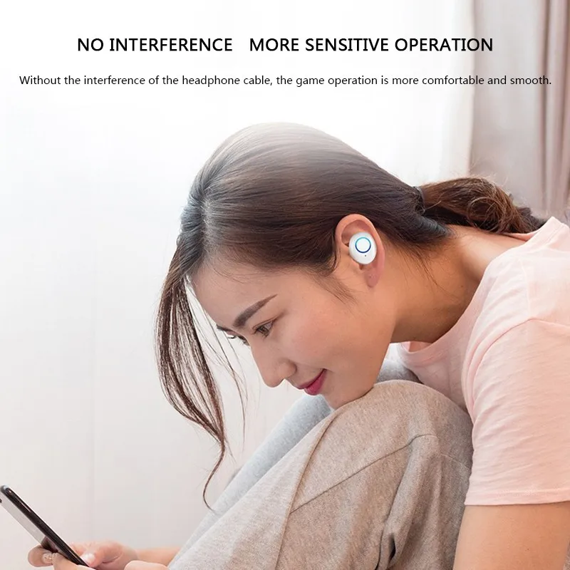 K11 TWS Wireless Earphone Bluetooth 5.0 True Wireless Stereo Earbuds Auto Connect Headset Mini Bass Headphone - ANKUX.COM