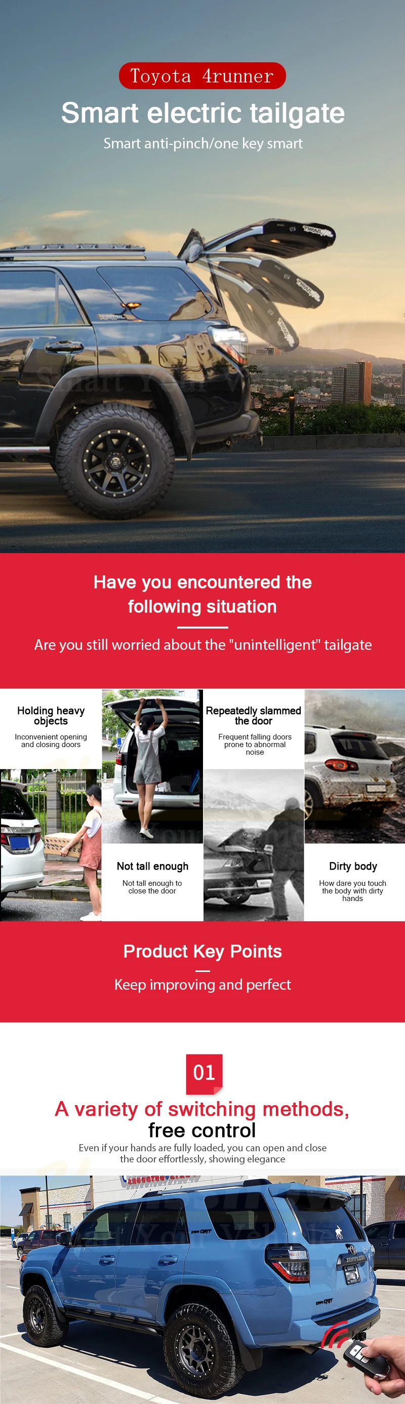 Universal Power Tailgate Kit Car Remote Control Electric Tailgate For