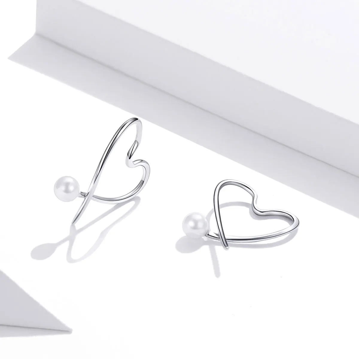 

Professional Manufacture High Quality Pearl Earring 925 Silver Shell Heart Earrings