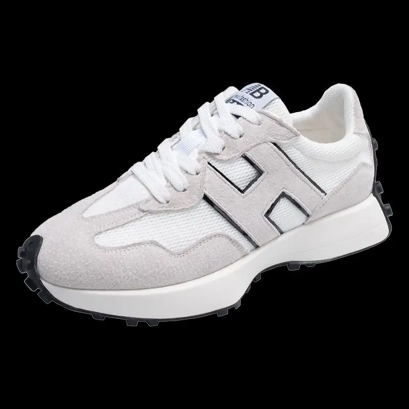

Hot Selling High Grade Mesh Breathable Genuine Leather Pu sole Sports Women's Shoes Sneakers
