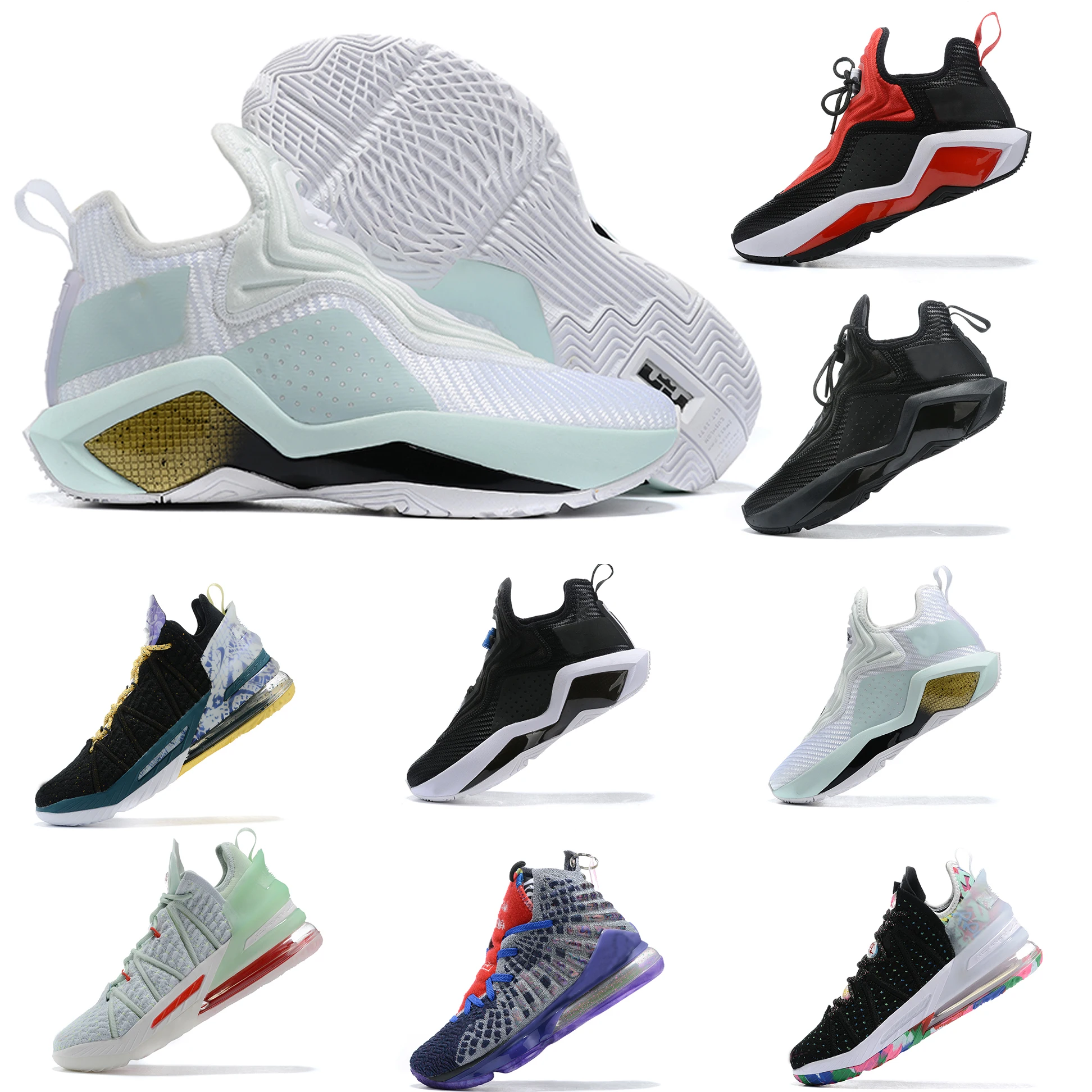 

James series 14th18th top quality original fashion classic men's basketball shoes sports shoes, Black