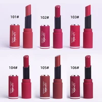 

Ready To Ship 12 color Long Lasting Matte Lipstick with Rubber painted tube