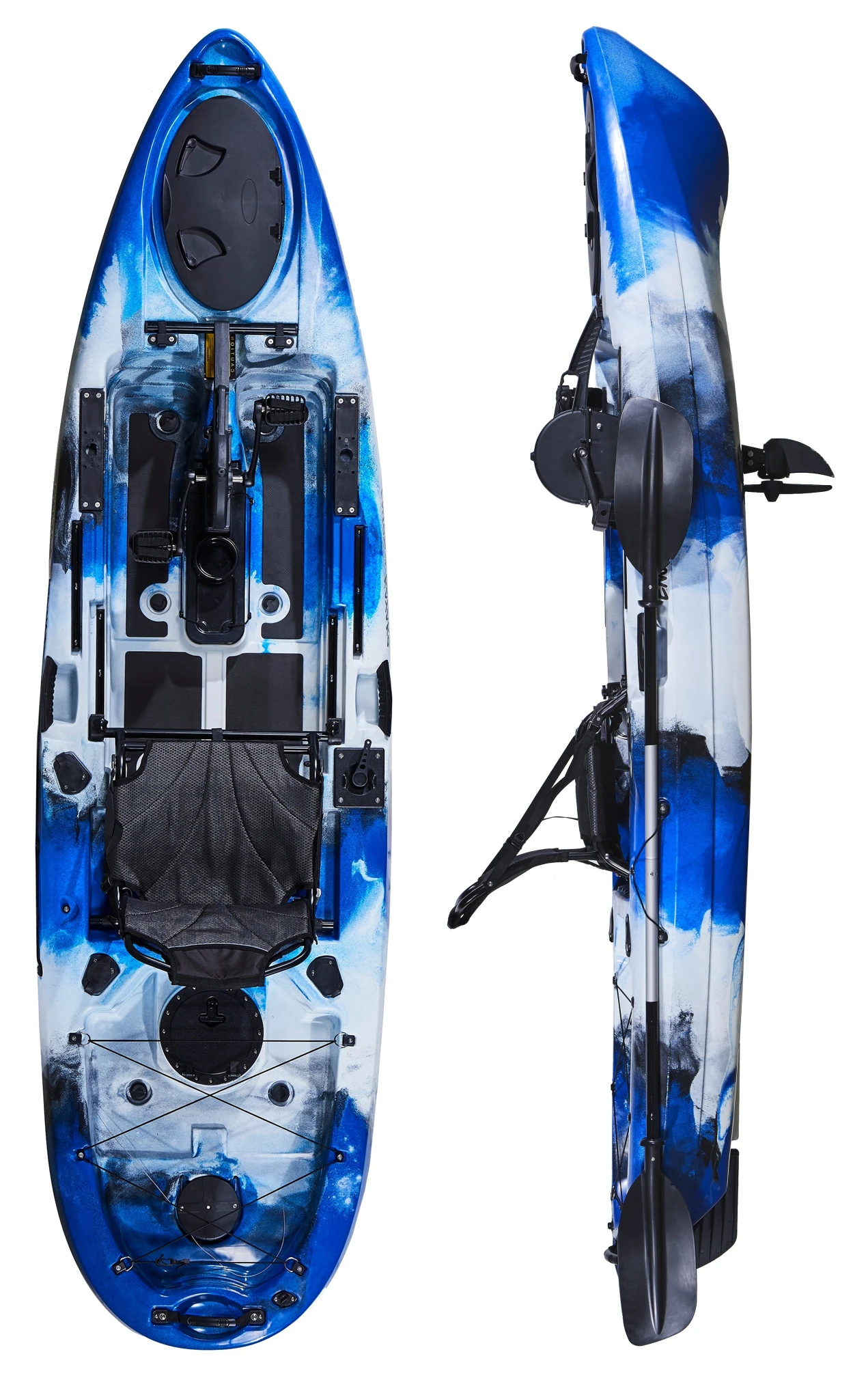 Lsf 10ft Foot Pedal Kayak With Seat And Fishing Accessories With Pedal