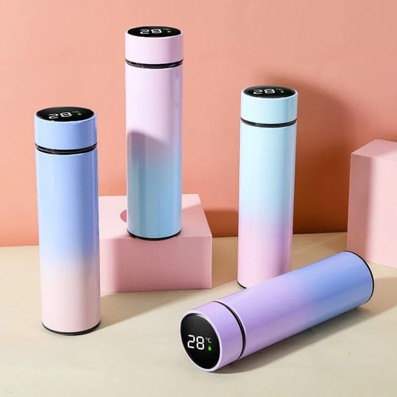 

2021 New Travel Smart Water Bottles Sublimation Stainless Steel Vacuum Led Temperature Control Coffee Smart Mug