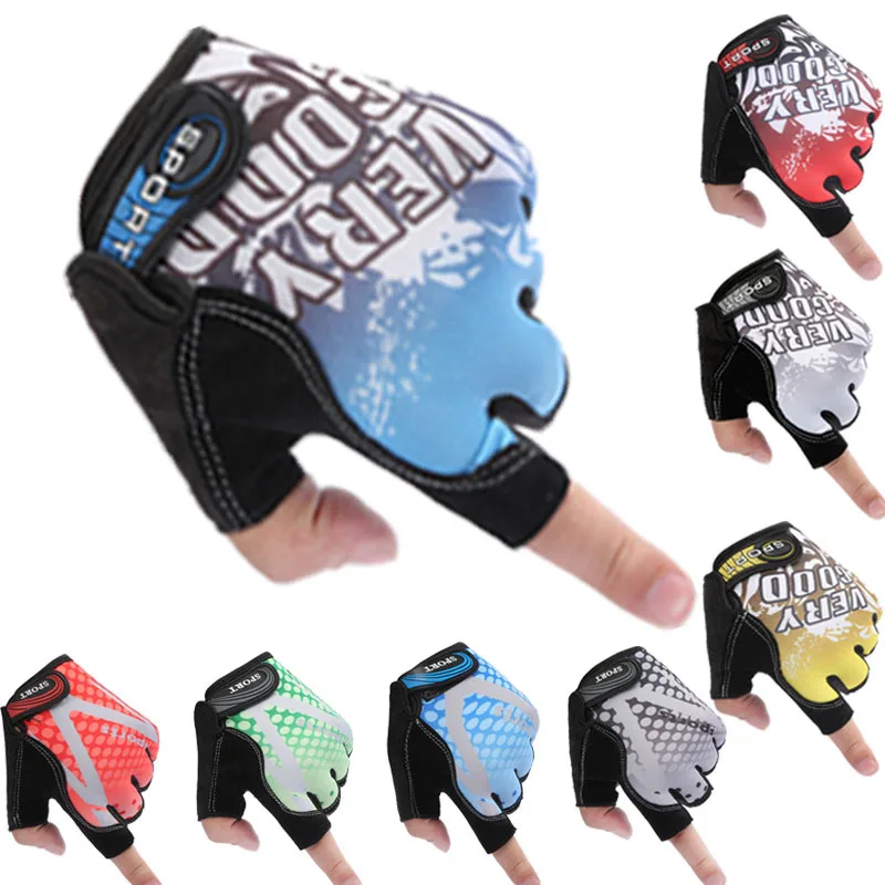 

Cycling Gloves Fitness Sports Outdoor Mountain Road Bike Sunscreen Breathable Non-Slip Riding Half Finger Gloves Men Women, 5 colors available