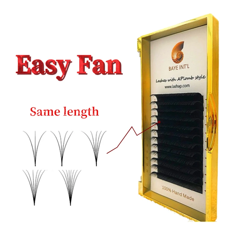 

LASHAP Automatic Blooming Flower Lashes Self Fanning Lashes Russian Volume Individual Lashes Easy fans eyelash extension, Natural black