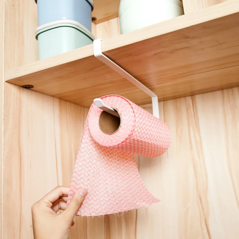 

Kitchen Cabinet Plastic Wrap Storage Rack tissue paper role holder