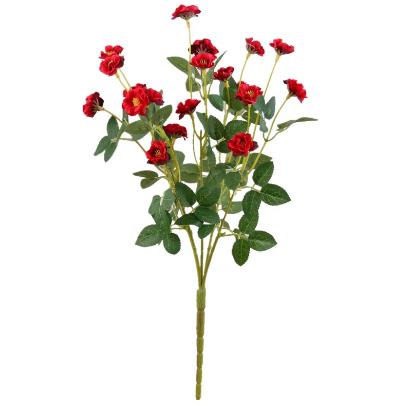 

High quality Silk Artificial Chinese rose Decoration Bouquet with Long Stem for Home Table Centerpiece Office Vase, White/pink/yellow,other customized...