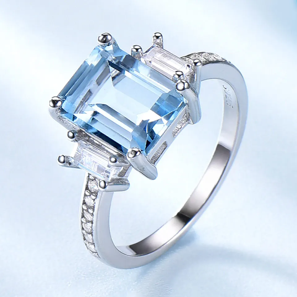 

Drop shopping Laser Engraving Ring Topaz Protein Vintage Ring for Woman