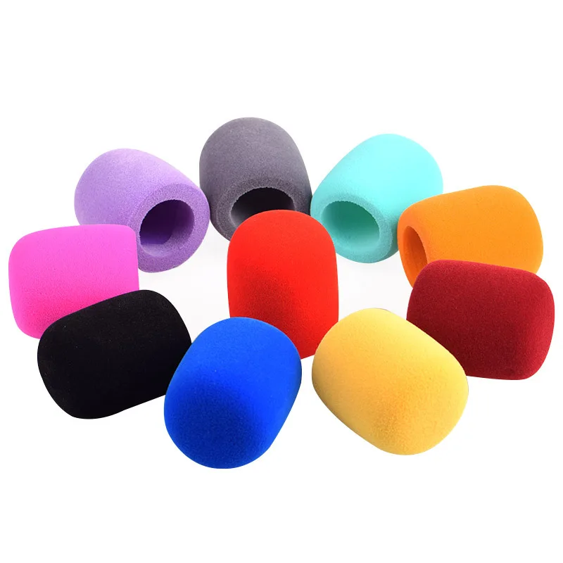 

Flocking 70MM Microphone Foam Thicken Mic Cover Sponge Professional microphone shaped sponge cover microphone foam windscreens