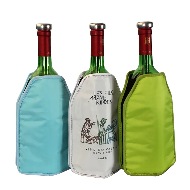 

Cold milk ice bottle cooler and warmer,freezer gel wine bottle cooler,promotional polyester bottle cooler bag, Pantone color