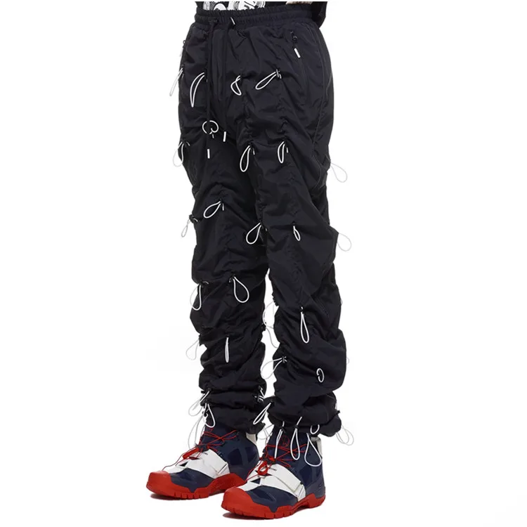 Ruched Toggle Nylon Stacked Jogger Pants Men - Buy Toggle Pants,Toggle ...