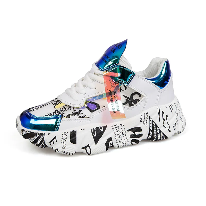 

Wholesale Latest Women's Fashion Sneakers Laser Designer Fashion Sneakers Women, As shown in figure