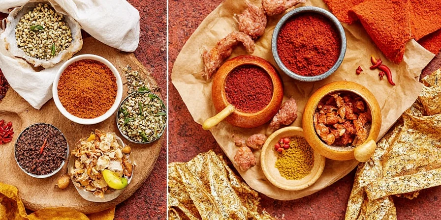 Colorful array of chili peppers from mild to extremely hot