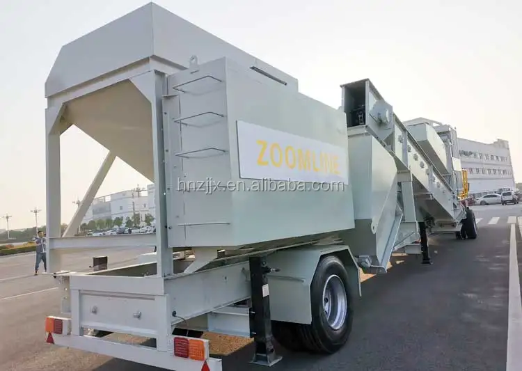 One-trailer-mounted mobile drum mix asphalt plant