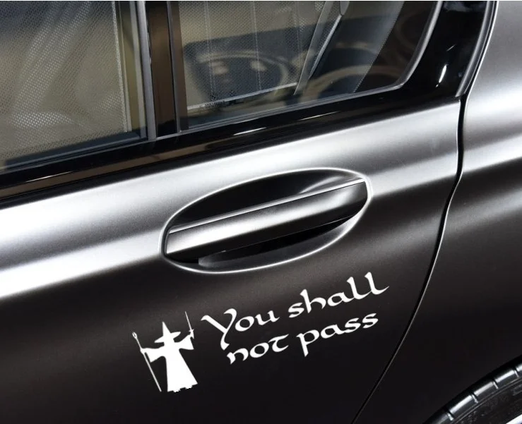 

GANDALF - YOU SHALL NOT PASS - DIE CUT VINYL DECAL / STICKER T142 Car dticker decal, 12 colors