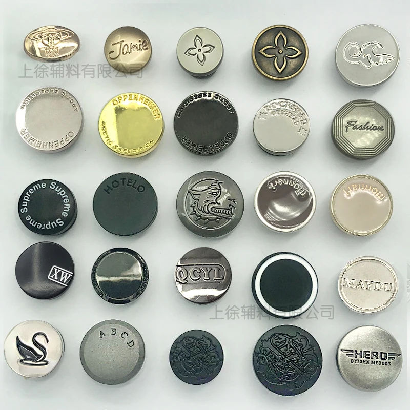 

Europe and America 2021 designer 15mm 18mm Four parts brass snap button with logo, Customized