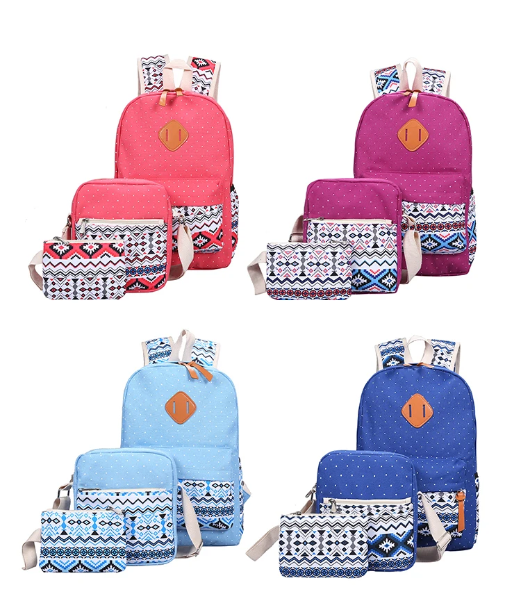 

Twinkle kids Nylon school bag backpack and lunch box sets of 3 piece for girls boys