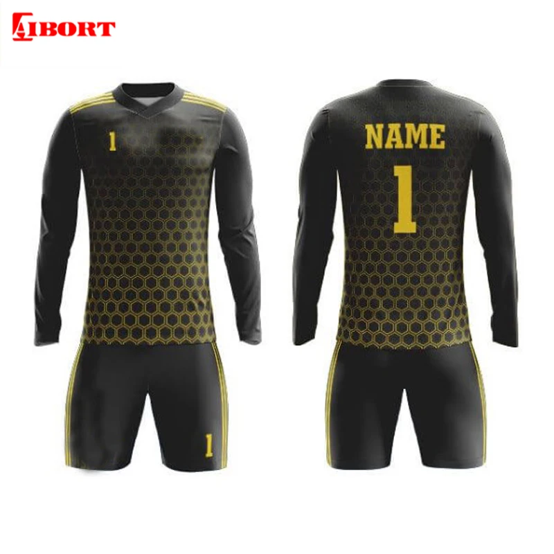 

New blank football jersey uniform long sleeve sublimation uniform soccer goalkeeper club soccer