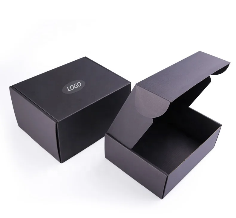 

2021 Best Seller Black Corrugated Cardboard Packaging Gift Carton Apparel Box Shipping Mailer Box Book Storage Shipping Box