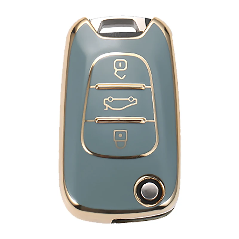 

For Kia car key cover old K2k5 lion running Freddy Jia Le Zhi running modern Yuedong folding shell car key case, Gray/green/black/white