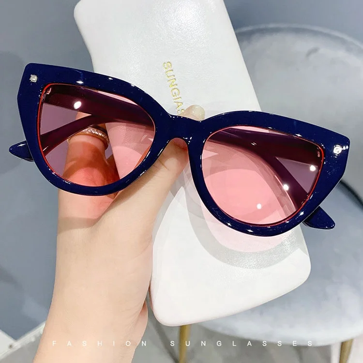 

2022 Retro Cat Eye Uv400 Wholesale Sunglasses Gafas De Sol Shade Men Sunglasses for Women, 8 color