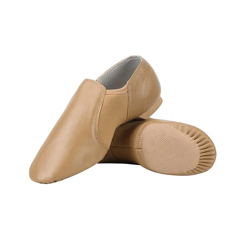 

Slip-on Professional Comfortable Adult Stretch Soft Sole Jazz Dance Shoes for Kids, Black, brown