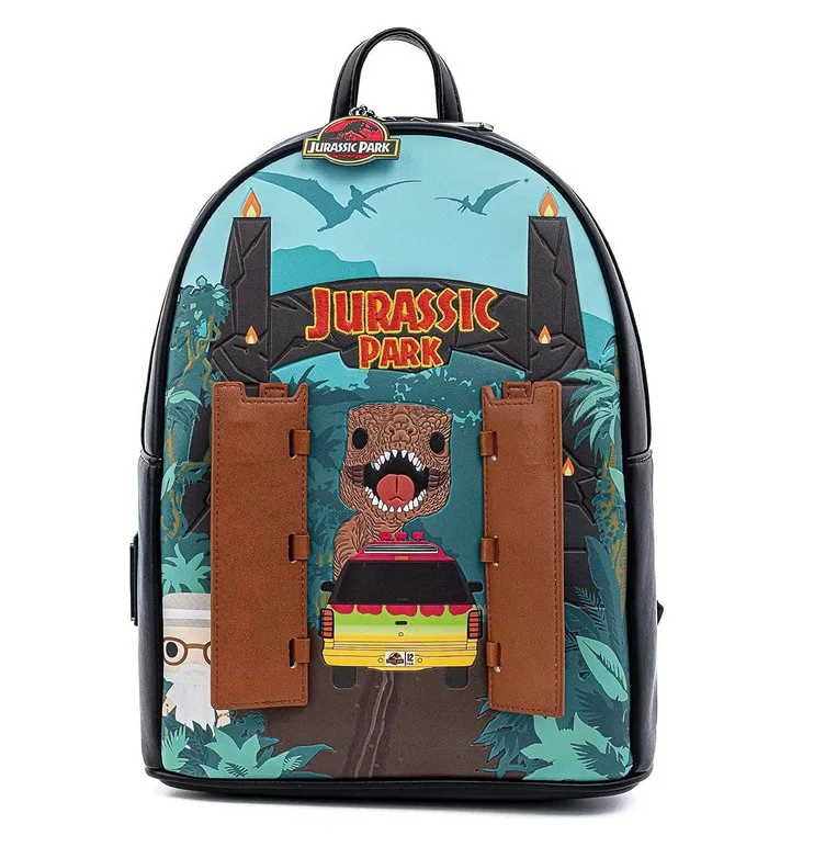 

Loungefly Jurassic Park Mini Backpack Jurassic Park POP Schoolbag For Men and Women Loungefly Schoolbag