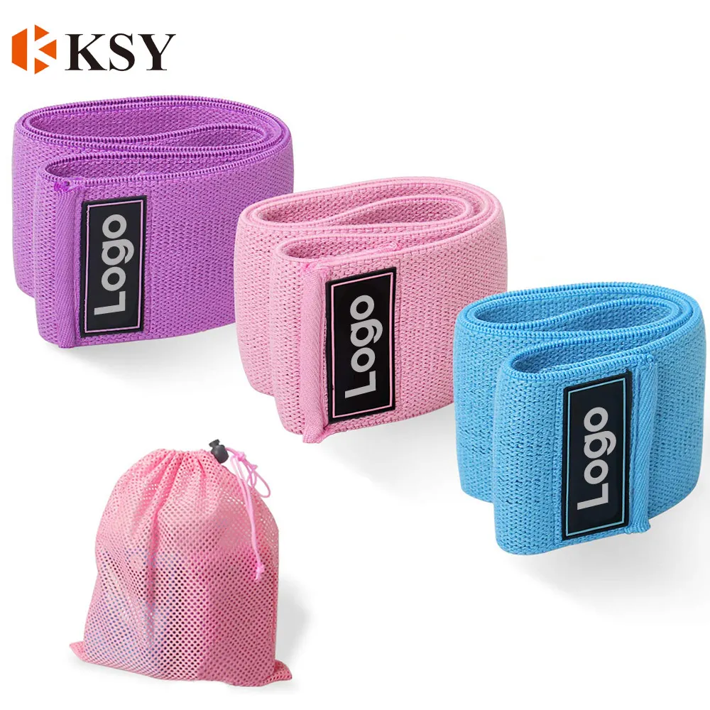 

Power Fitness 3 Size Booty Band Anti Slip Elastic Workout Hip Bands, Customized