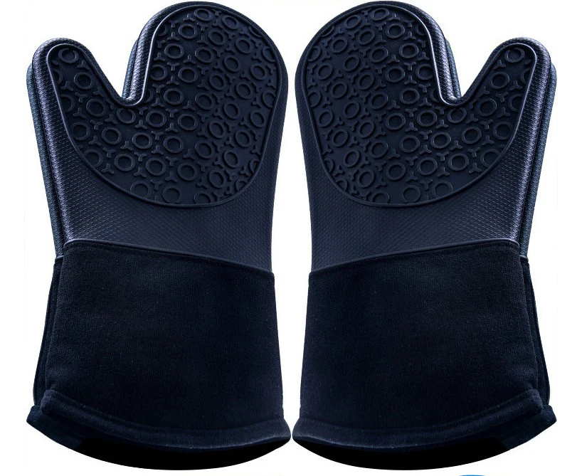 

Best price silicone oven mitts 170g kitchen custom mitt cotton oven gloves, Picture