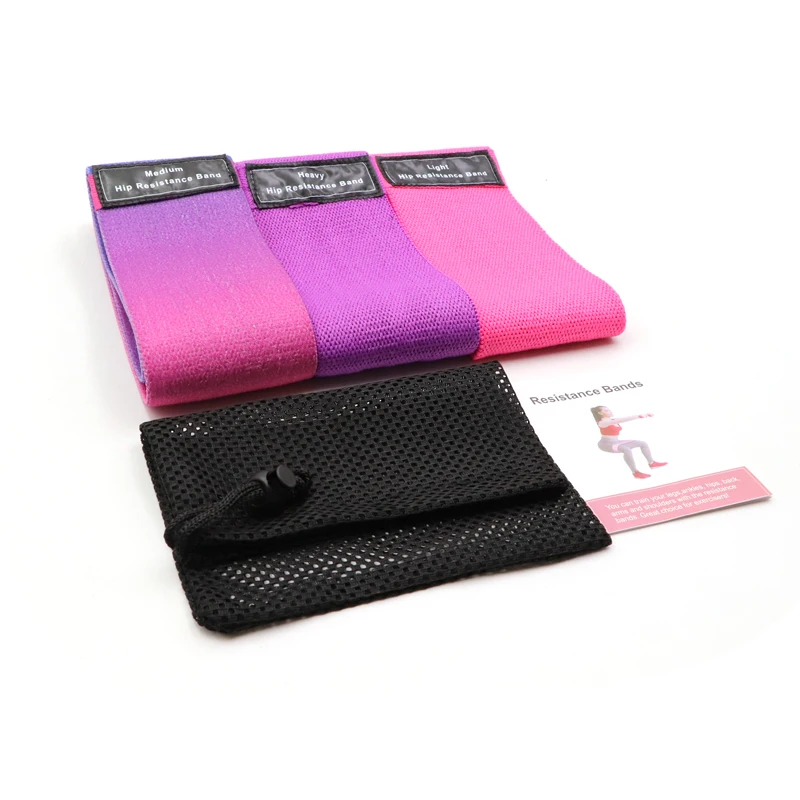 

fabric hip circle non slip resistance exercise bands for home workouts