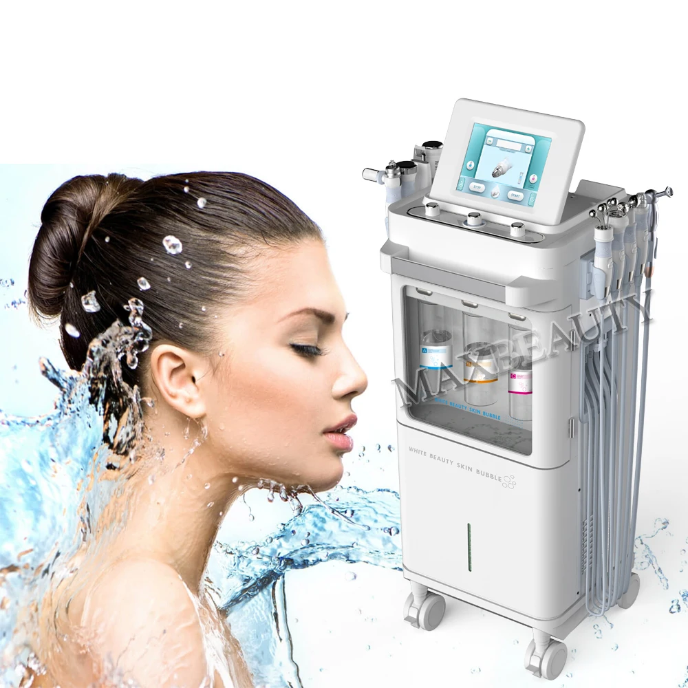 

Newest 9 In 1 Hydra Aqua Peeling Facial Dermabrasion Skin Care Hydro Hydrodermabrasion Hydra Oxygen Facial Machine