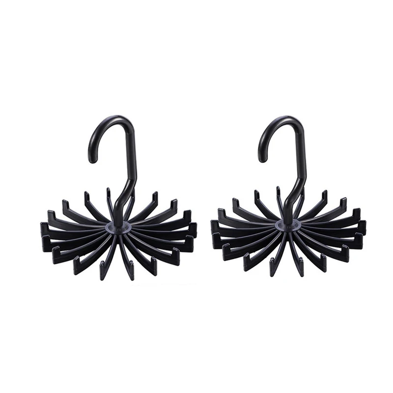 
Tie rack belt scarf hanger holder white plastic space saving hangers 