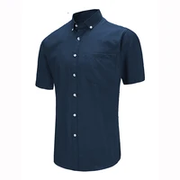 

Custom casual 100% cotton oxford camisas smart texture short sleeve chemise homme button down design mens dress shirt