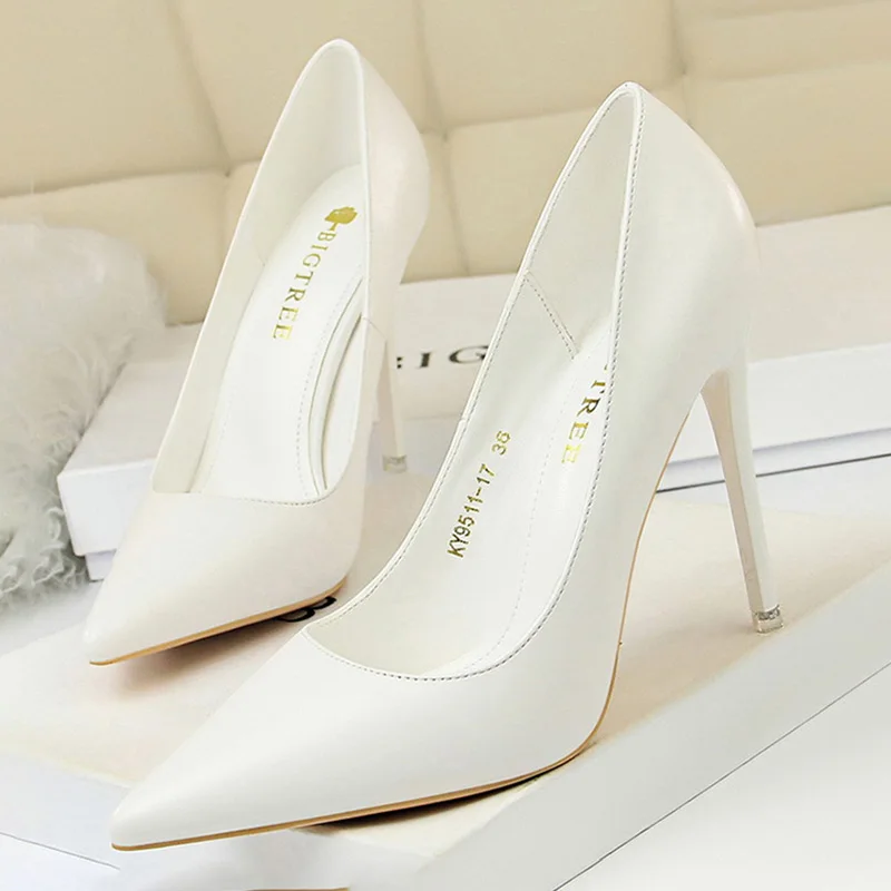 

Women Pumps Fashion High Heels Shoes Black Pink White Shoes Women Wedding Shoes Ladies Stiletto Women Heels