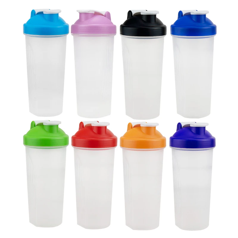 

2022 Wholesale 600ml Colorful Eco Friendly Custom Logo Plastic Gym Protein Shaker Bottle, Black,white,red,green,blue