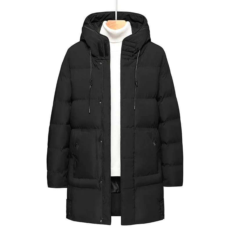 

Oem Men Thick Hoodies Coat Slim Design Hooded Warm Shiny Duck Winter Long Down Jacket oversize plus 8XL