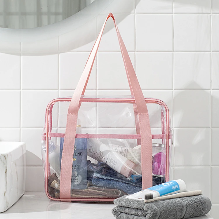 

Clear transparent PVC large capacity Travel cosmetic Makeup Bag Organizer Women girl Wash Bag