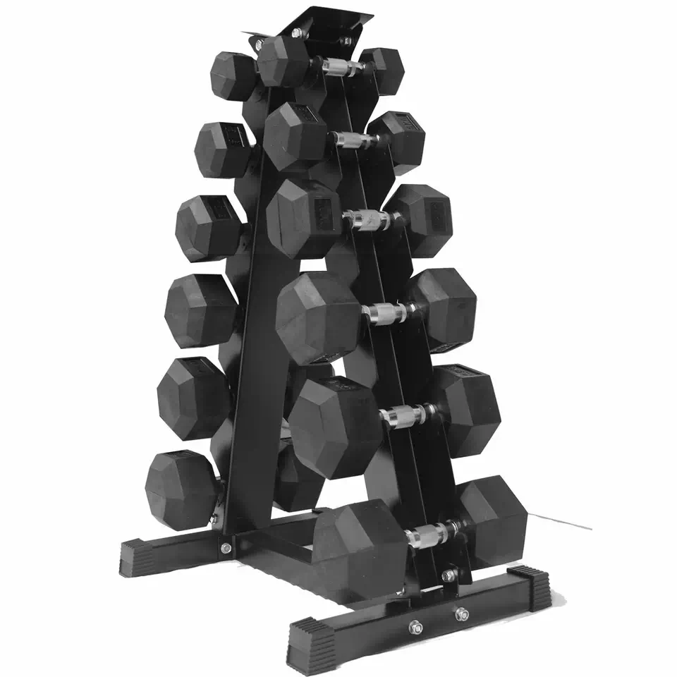 

Gym Equipment Vertical Hex Dumbbell Rack With High Quality, Black