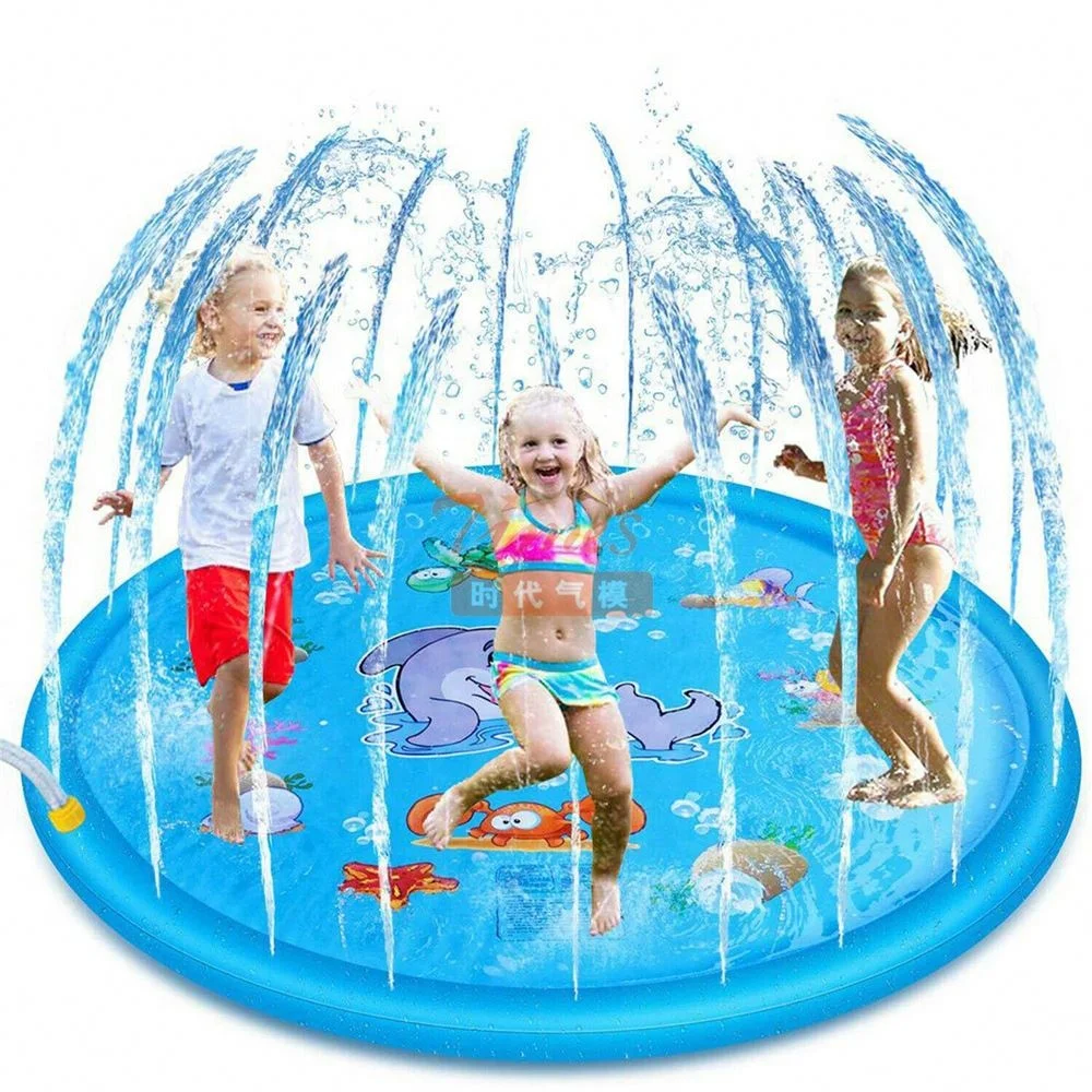 

Airflow Splash Play Mat Toy Inflatable Outdoor Sprinkler Pad For Children Infants Toddlers /Boys /Girls And Kids, Blue or customized