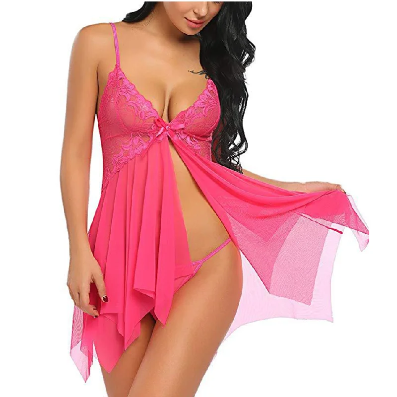 

Proper price top quality sexy lingeries video chiffon Nightdress