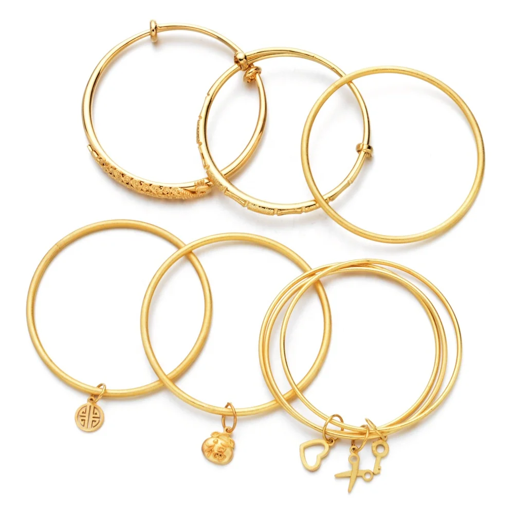 

24k Gold Color Dubai Adjustable Gold Bangles for Women Men Gold Color Ethiopian Bracelets African Wedding Bangles Jewelry