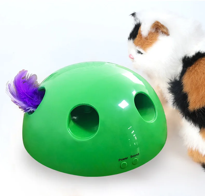 

Factory Custom Funny Cat Scratcher Electric Cat Toy Plastic Toys For Cat, Blue green