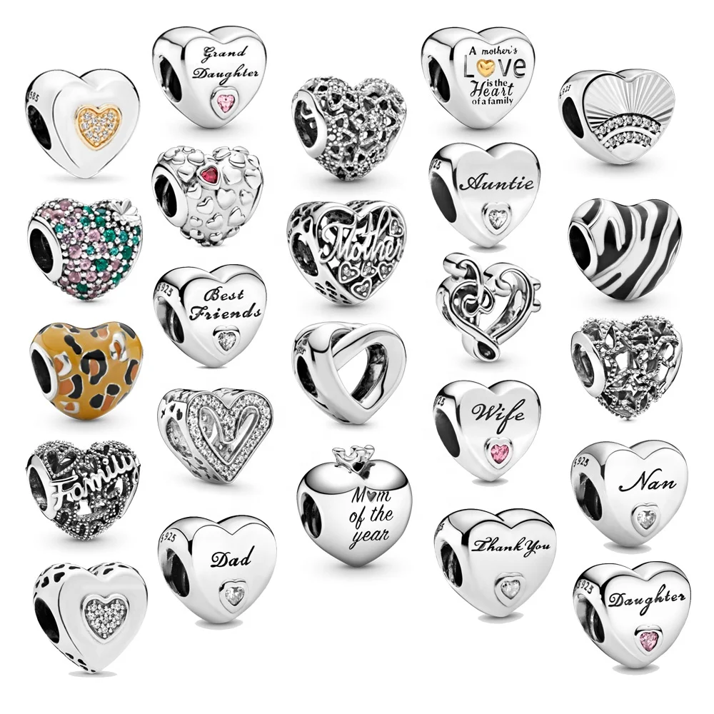 

2021 Wholesales high quality charms for bracelet 925 sterling silver for jewelry making Fit DIY bracelet, Silver color