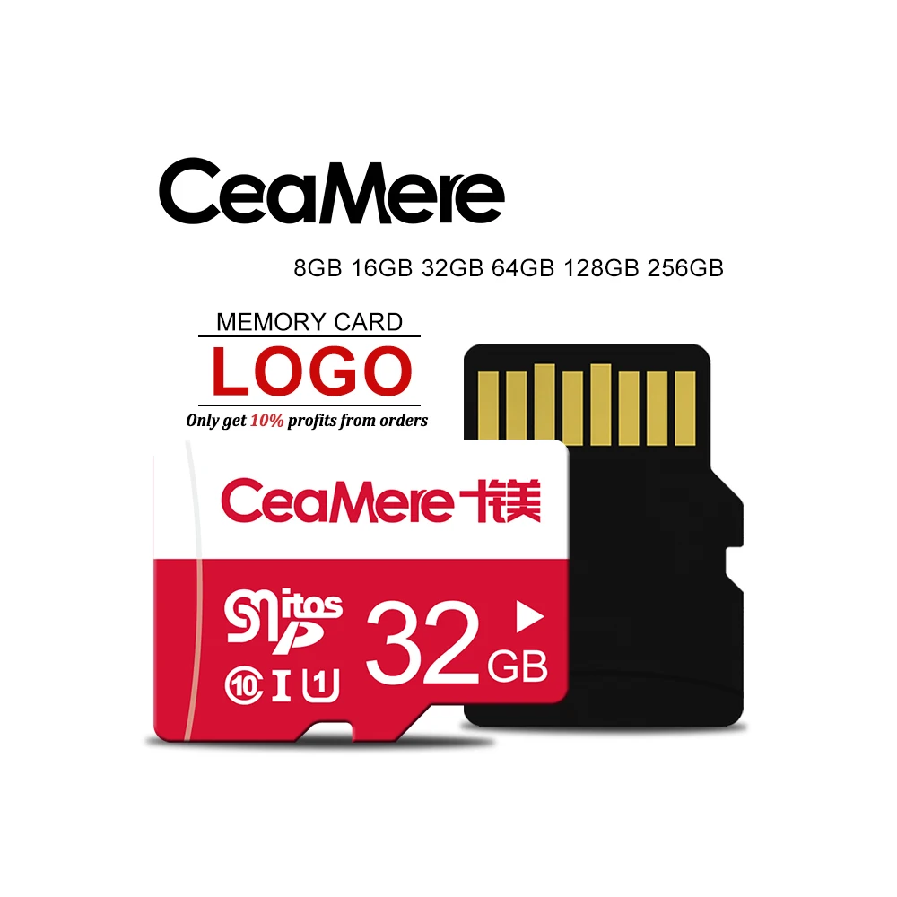 

Original Ceamere brand Speaker Memory card 16GB SD Driving Recorder 32GB 64GB 128GB Video Storage SD TF Card, Red+black