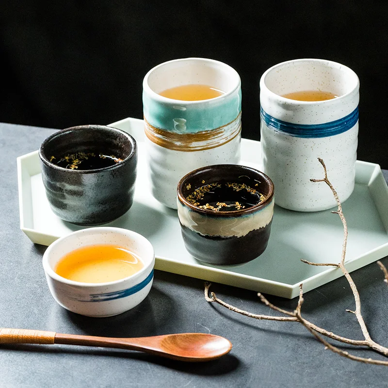 

Restaurant Ceramic Sake Cup, Handmade Japan Style Master Cup, Office Drinkware Teaware without Handle, Optional
