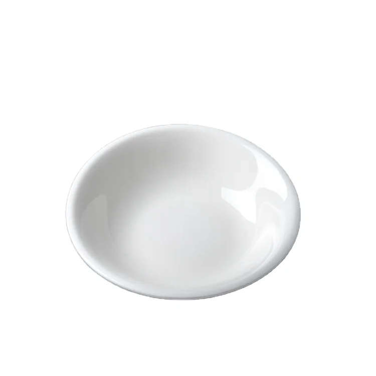 

Chaoda White Serving Pottery Small Sacue Dishes Soy Sauce Small Bowl Ceramics Factory Made Wholesale China Plate Dish Round, Pure white
