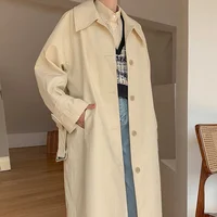 

Korean Style 2019 Autumn Women New Long Windbreaker Jacket Coat