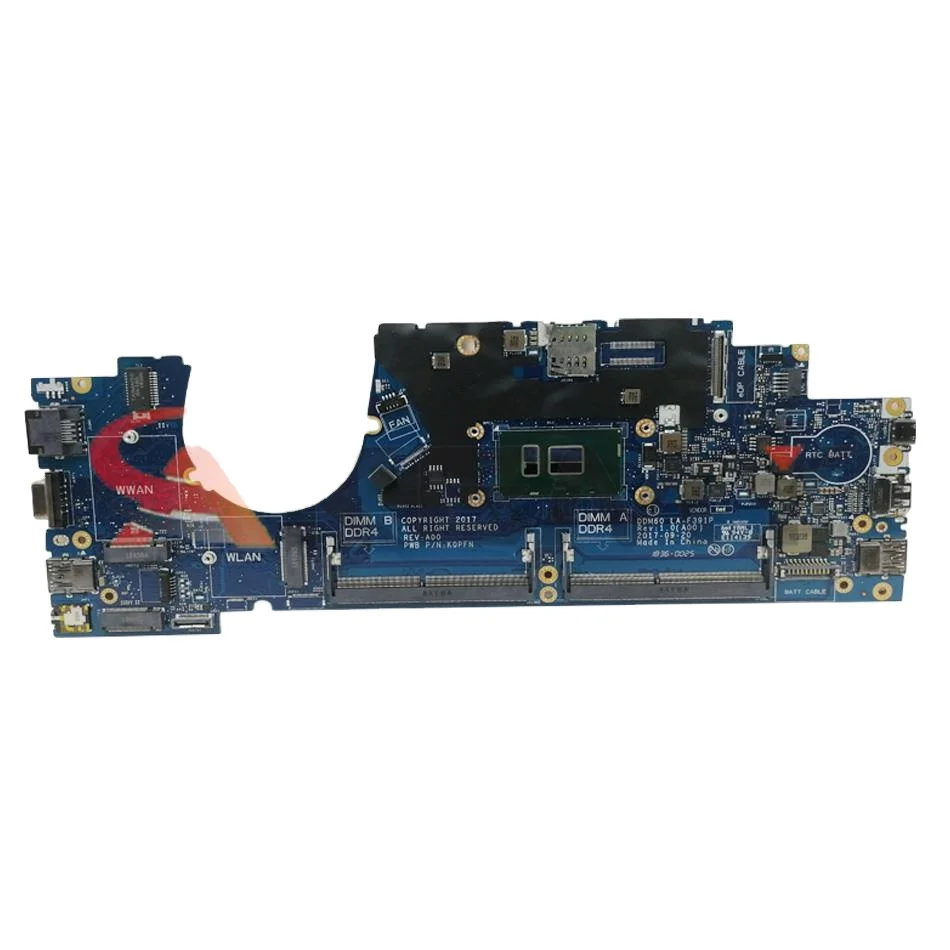 

for dell Latitude E5290 5290 motherboard I3-7130U 0W5G22 CN-0W5G22 DDM60 LA-F391P mainboard w/ i3 i5 i7 7th Gen or 8th Gen CPU